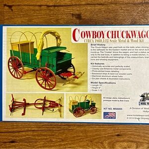 10" Model Wagon Kit 1860 Cowboy Chuckwagon Metal & Balsa Wood Model Shipways